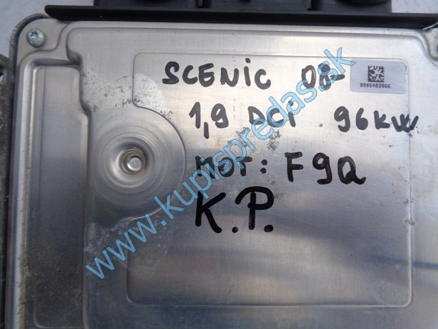 riadiaca jednotka motora na renault scénic III, 1,9dci, 0281015798